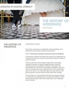The History of Weddings – Lessons in Digital Literacy