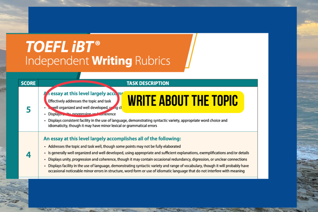 toefl essay rubric