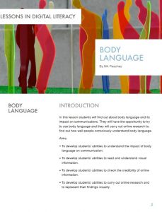 Body Language – Lessons in Digital Literacy