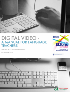 Digital Video – A Manual for Language Teachers